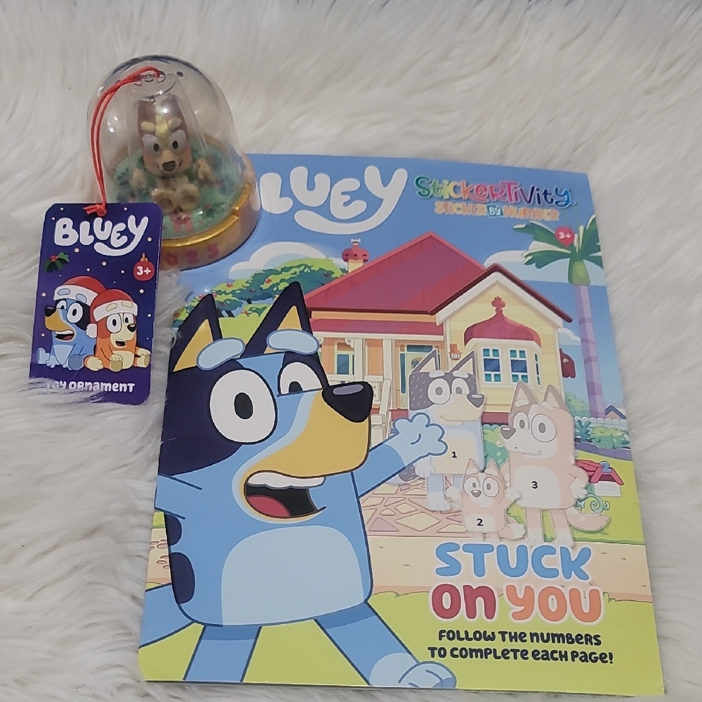Bluey Sticker Activity Book and Ornament Set